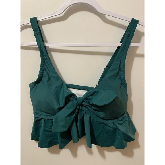 CUPSHE Teal Roses Women’s Size 0X Two Piece‎ Swimsuit NWT Beach Summer - Picture 5 of 13